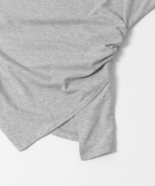 SENSE OF PLACE by URBAN RESEARCH（センスオブプレイスバイアーバンリサーチ）の「アシメデザインTシャツ(半袖)（Tシャツ/カットソー・レディース・グレー/オフホワイト/ブラック・ONE）」の14枚目の写真
