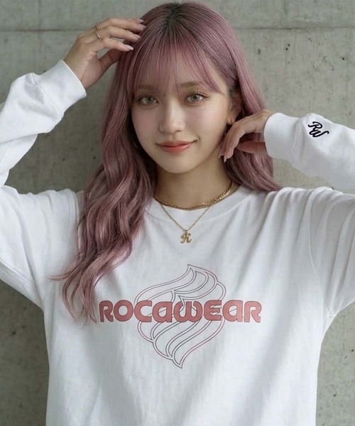 ROCAWEAR(ロカウェア)の「ROCAWEAR/ロカウェア FEDED LOGO PRINT L/T(CN)(Tシャツ/カットソー・メンズ・ホワイト/ブラック・SMALL/LARGE/MEDIUM/X-LARGE)」の10枚目の写真