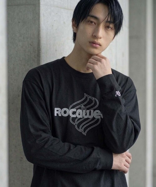 ROCAWEAR(ロカウェア)の「ROCAWEAR/ロカウェア FEDED LOGO PRINT L/T(CN)(Tシャツ/カットソー・メンズ・ホワイト/ブラック・SMALL/LARGE/MEDIUM/X-LARGE)」の16枚目の写真