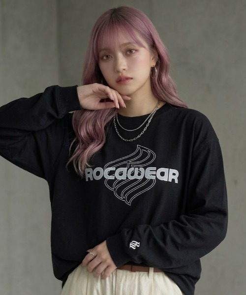 ROCAWEAR(ロカウェア)の「ROCAWEAR/ロカウェア FEDED LOGO PRINT L/T(CN)(Tシャツ/カットソー・メンズ・ホワイト/ブラック・SMALL/LARGE/MEDIUM/X-LARGE)」の21枚目の写真