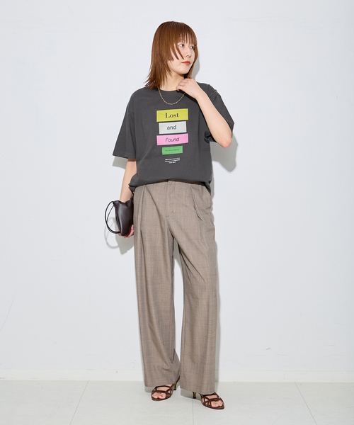journal standard L'essage（ジャーナルスタンダードレサージュ）の「POETMEETS DUBWISE LOST AND FOUND Tシャツ（Tシャツ/カットソー・レディース・ホワイト/ブラック・FREE）」の3枚目の写真
