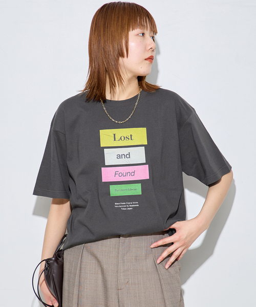 journal standard L'essage（ジャーナルスタンダードレサージュ）の「POETMEETS DUBWISE LOST AND FOUND Tシャツ（Tシャツ/カットソー・レディース・ホワイト/ブラック・FREE）」の6枚目の写真