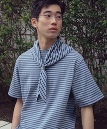 スカーフ付きボーダーTシャツ