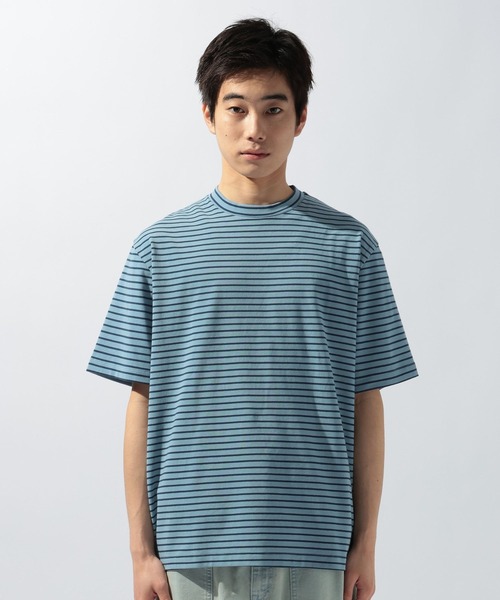 niko and...(ニコアンド)の「スカーフ付きボーダーTシャツ(Tシャツ/カットソー・メンズ・ブルー/オフホワイト/ベージュ・LARGE/MEDIUM)」の17枚目の写真