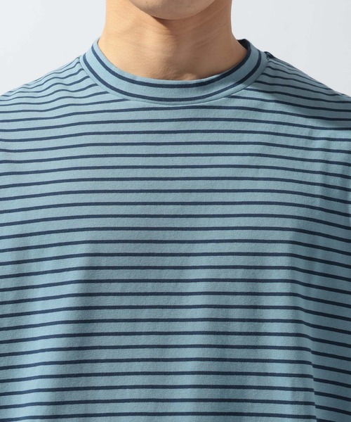niko and...(ニコアンド)の「スカーフ付きボーダーTシャツ(Tシャツ/カットソー・メンズ・ブルー/オフホワイト/ベージュ・LARGE/MEDIUM)」の19枚目の写真