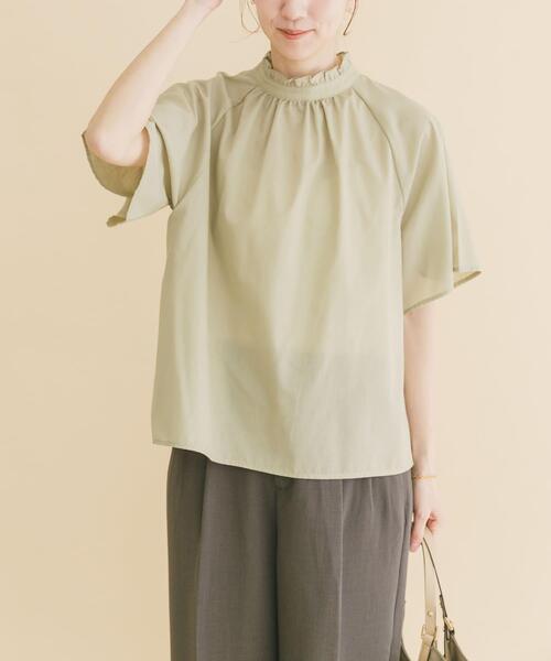 ITEMS URBANRESEARCH(アイテムズ アーバンリサーチ)の「フリルネックブラウス(シャツ/ブラウス・レディース・グリーン系その他/ブラック/ホワイト・FREE)」の12枚目の写真
