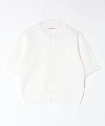 THE SHINZONE（ザ　シンゾーン）の「MESH LACE KNIT CARDIGAN（Tシャツ/カットソー）」