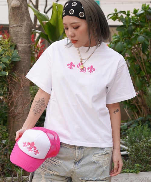 GUIDER(ガイダー)の「【GUIDER】リリー Tee / Lily Tee(Tシャツ/カットソー・メンズ・ホワイト×ピンク/ブラック×ピンク/ホワイト/ブラック・S/M/L)」の2枚目の写真