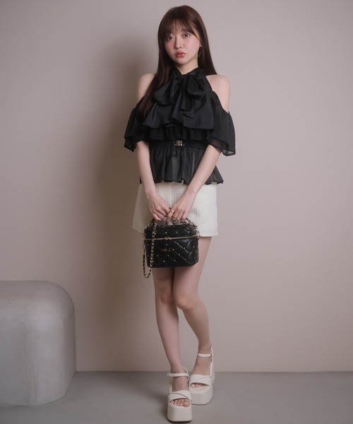 LIPSERVICE（リップサービス）の「2wayリボンティアードブラウス（シャツ/ブラウス・レディース・その他2/アイボリー/ブラック・FREE）」の21枚目の写真