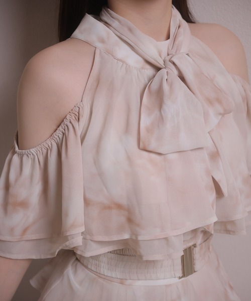 LIPSERVICE（リップサービス）の「2wayリボンティアードブラウス（シャツ/ブラウス・レディース・その他2/アイボリー/ブラック・FREE）」の10枚目の写真