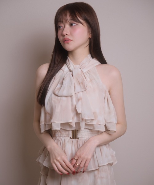 LIPSERVICE（リップサービス）の「2wayリボンティアードブラウス（シャツ/ブラウス・レディース・その他2/アイボリー/ブラック・FREE）」の7枚目の写真