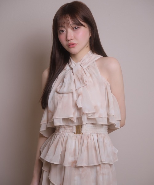 LIPSERVICE（リップサービス）の「2wayリボンティアードブラウス（シャツ/ブラウス・レディース・その他2/アイボリー/ブラック・FREE）」の6枚目の写真