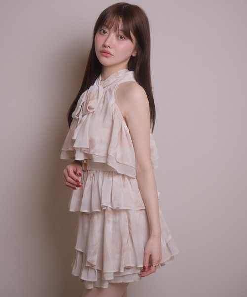 LIPSERVICE（リップサービス）の「2wayリボンティアードブラウス（シャツ/ブラウス・レディース・その他2/アイボリー/ブラック・FREE）」の4枚目の写真