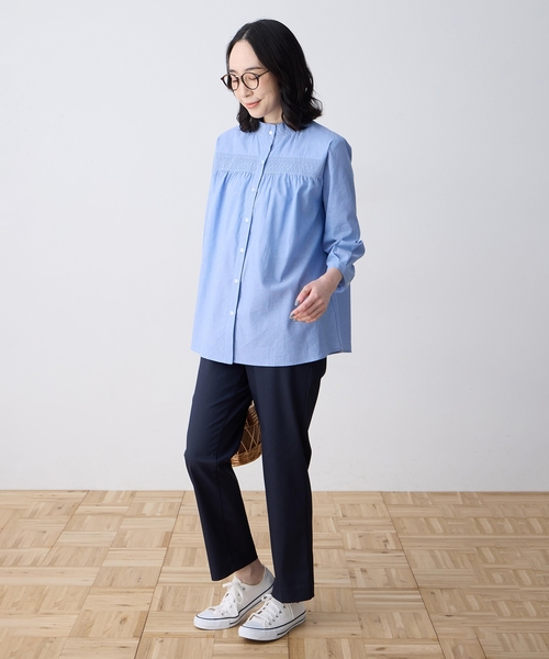 DECOY SINCE 1981（デコイシンスイチキュウハチイチ）の「シャンブレー刺しゅうブラウス（シャツ/ブラウス・レディース・ブルー/ネイビー・9号/11号/13号）」の9枚目の写真