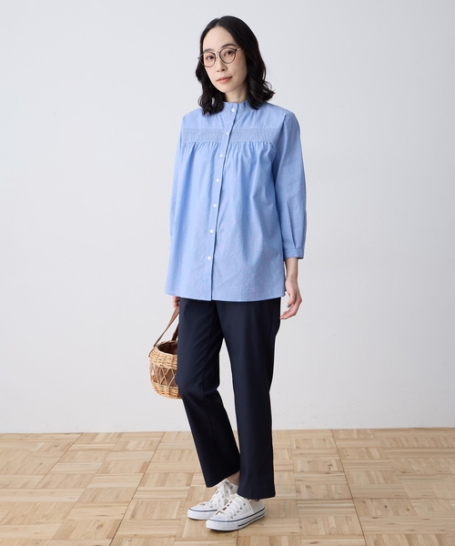 DECOY SINCE 1981（デコイシンスイチキュウハチイチ）の「シャンブレー刺しゅうブラウス（シャツ/ブラウス・レディース・ブルー/ネイビー・9号/11号/13号）」の10枚目の写真