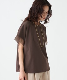 Elura | ≪接触冷感≫異素材コンビフレンチT≪接触冷感≫/670097(Tシャツ/カットソー)