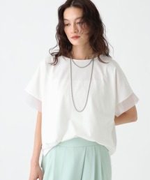 Elura | ≪接触冷感≫異素材コンビフレンチT≪接触冷感≫/670097(Tシャツ/カットソー)