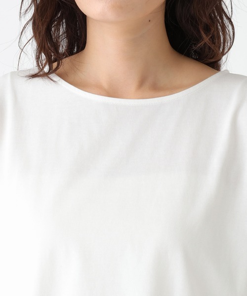 Elura（エルーラ）の「≪接触冷感≫異素材コンビフレンチT≪接触冷感≫/670097（Tシャツ/カットソー・レディース・ブラック/ホワイト/ダークブラウン・FREE）」の16枚目の写真