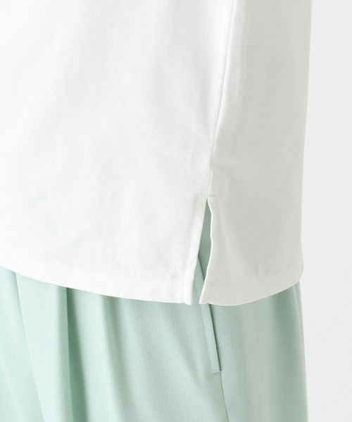 Elura（エルーラ）の「≪接触冷感≫異素材コンビフレンチT≪接触冷感≫/670097（Tシャツ/カットソー・レディース・ブラック/ホワイト/ダークブラウン・FREE）」の19枚目の写真