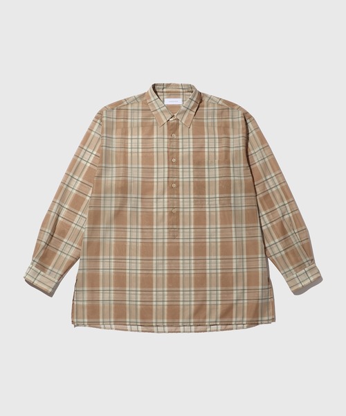 ADAM ET ROPE'(アダムエロペ)の「シアー パターンド ロングスリーブ プルオーバー シャツ(シャツ/ブラウス・メンズ・ブラック/ベージュ系その他・M/L)」の2枚目の写真