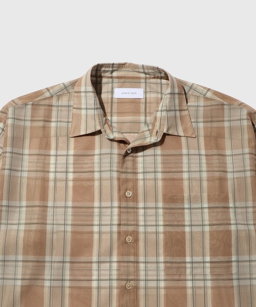 ADAM ET ROPE'(アダムエロペ)の「シアー パターンド ロングスリーブ プルオーバー シャツ(シャツ/ブラウス・メンズ・ブラック/ベージュ系その他・M/L)」の3枚目の写真