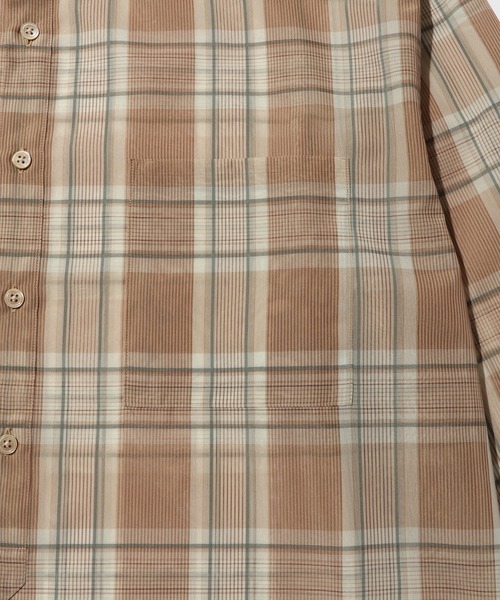 ADAM ET ROPE'(アダムエロペ)の「シアー パターンド ロングスリーブ プルオーバー シャツ(シャツ/ブラウス・メンズ・ブラック/ベージュ系その他・M/L)」の4枚目の写真