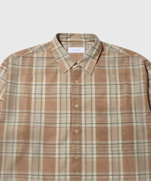 ADAM ET ROPE'(アダムエロペ)の「シアー パターンド ロングスリーブ プルオーバー シャツ(シャツ/ブラウス・メンズ・ブラック/ベージュ系その他・M/L)」の5枚目の写真