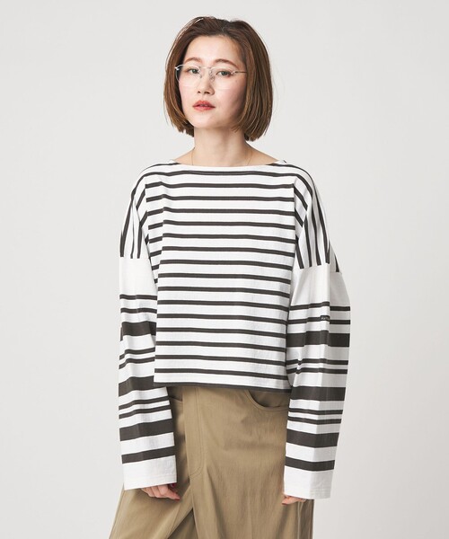 Le Minor(ルミノア)の「【別注】<Le minor>ロングスリーブ ボートネックTシャツ(Tシャツ/カットソー・レディース・その他9・FREE)」の2枚目の写真