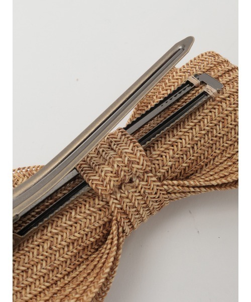 PINK HOUSE（ピンクハウス）の「ストローリボンクリップ（ブローチ/コサージュ・レディース・ナチュラル/ブラック・フリー）」の5枚目の写真