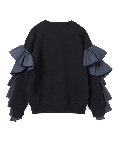 L.H.P（エルエイチピー）の「NON TOKYO/ノントーキョー/フリルスリーブプルオーバースウェット（スウェット・レディース・グレー/ブラック・F）」の7枚目の写真