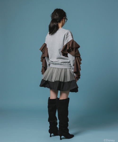 L.H.P（エルエイチピー）の「NON TOKYO/ノントーキョー/フリルスリーブプルオーバースウェット（スウェット・レディース・グレー/ブラック・F）」の10枚目の写真