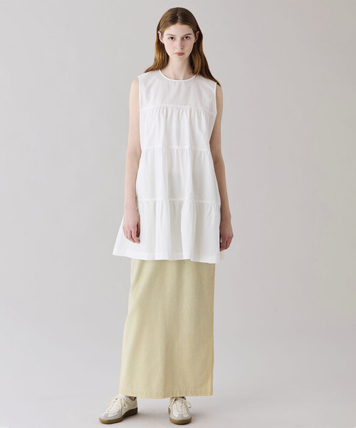 Bshop(ビショップ)の「WL | シルクネップ ロングスカート WOMEN(スカート・レディース・グリーン系その他/ブラック・F)」の15枚目の写真