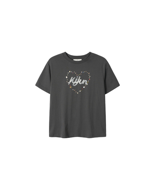 Kijun(キジュン)の「Pebble Heart Tee Charcoal(Tシャツ/カットソー・レディース・その他・SMALL/MEDIUM/LARGE)」の4枚目の写真
