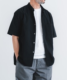 コットン/麻クラフトワッシャーBD半袖シャツ