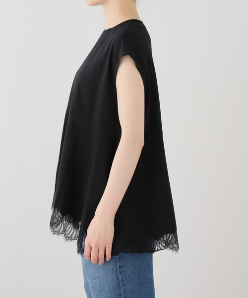 La TOTALITE(ラトータリテ)の「【洗える】CHIGNON/シニヨン レースフレンチカットソー(Tシャツ/カットソー・レディース・ホワイト/ブラック・FREE)」の11枚目の写真