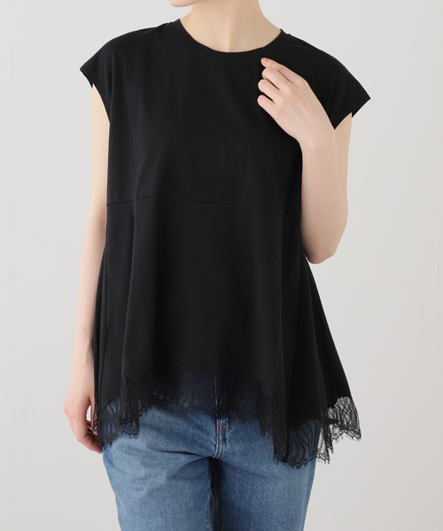 La TOTALITE(ラトータリテ)の「【洗える】CHIGNON/シニヨン レースフレンチカットソー(Tシャツ/カットソー・レディース・ホワイト/ブラック・FREE)」の17枚目の写真