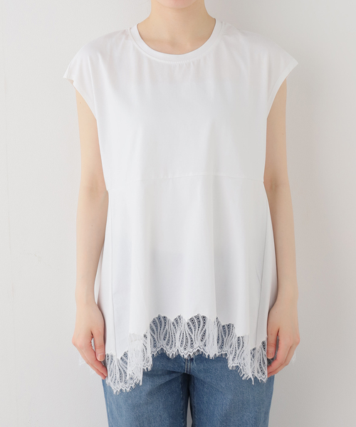 La TOTALITE(ラトータリテ)の「【洗える】CHIGNON/シニヨン レースフレンチカットソー(Tシャツ/カットソー・レディース・ホワイト/ブラック・FREE)」の20枚目の写真