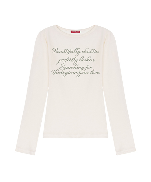 KITSCH&KISS(キッチアンドキス)の「BEAUTIFULLY シースルーロングスリーブ (SSGKNK-102)(Tシャツ/カットソー・レディース・アイボリー/チャコールグレー/ライトグレー・FREE)」の1枚目の写真