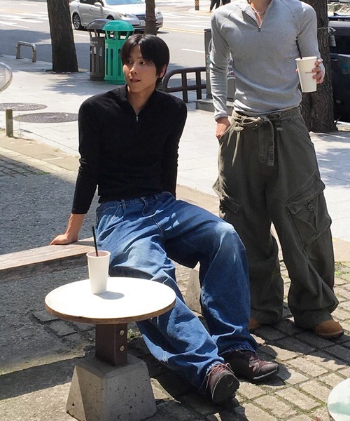 NOWLE(ノウル)の「【NOWLE】タイトフィット ハーフジップ ラグラン リブ ロンT(Tシャツ/カットソー・メンズ・グレー/ブラック・X-LARGE/LARGE/MEDIUM)」の19枚目の写真