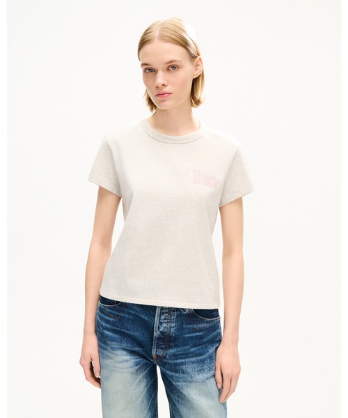 KENZO(ケンゾー)の「'KENZO Paris Emblem' エンブロイダリー スモール フィット Tシャツ イン コットン(Tシャツ/カットソー・レディース・グレー系その他・MEDIUM/SMALL/X-SMALL)」の2枚目の写真