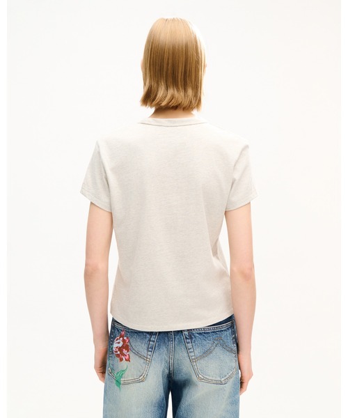 KENZO(ケンゾー)の「'KENZO Paris Emblem' エンブロイダリー スモール フィット Tシャツ イン コットン(Tシャツ/カットソー・レディース・グレー系その他・MEDIUM/SMALL/X-SMALL)」の3枚目の写真