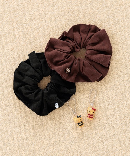 LOWRYS FARM(ローリーズファーム)の「【サンリオキャラクターズ】チャーム付きカットシュシュ 651902/GOODS(シュシュ・レディース・グレー/アイボリー/ブラック/ブラウン・FREE)」の7枚目の写真