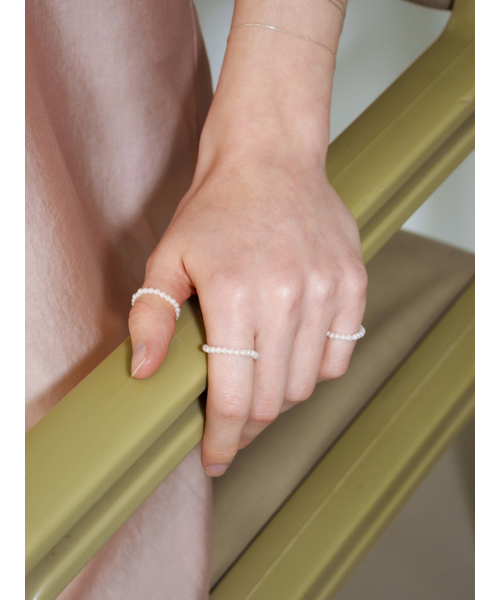 LOVE ME MONSTER（ラブミーモンスター）の「[3 SET] Tini Gems Rings_2COL (L261MRI020)（リング・レディース・ブラック/ホワイト・A/B）」の3枚目の写真