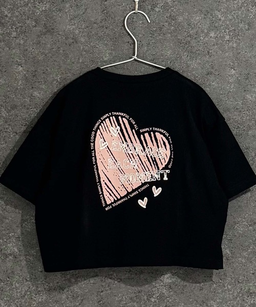 セール】プリント半袖ビッグシルエットクロップド丈Tシャツ（62535
