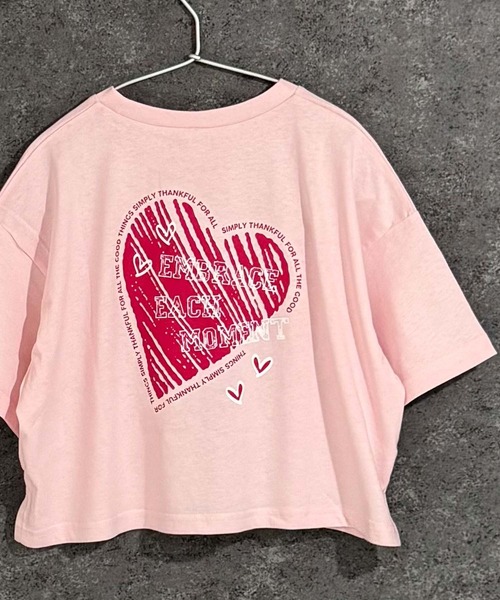 セール】プリント半袖ビッグシルエットクロップド丈Tシャツ（62535