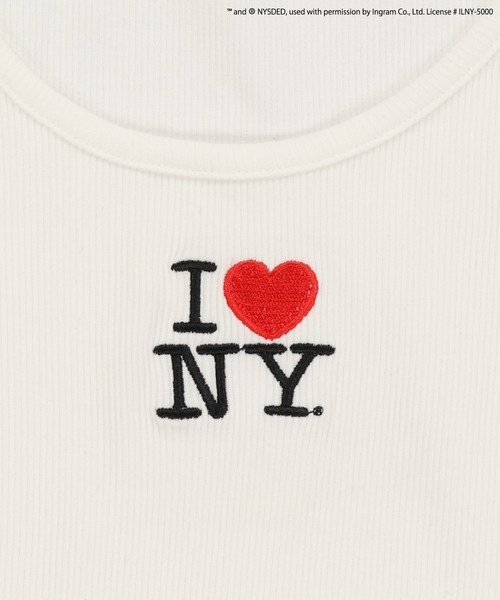 SPINNS（スピンズ）の「【I LOVE NY/アイラブニューヨーク】リブタンクトップ（タンクトップ・レディース・オフホワイト/ブラック・ONESIZE）」の9枚目の写真