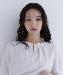 NATURAL BEAUTY BASIC（ナチュラルビューティーベーシック）の「ネックタックブラウス半袖（シャツ/ブラウス）」
