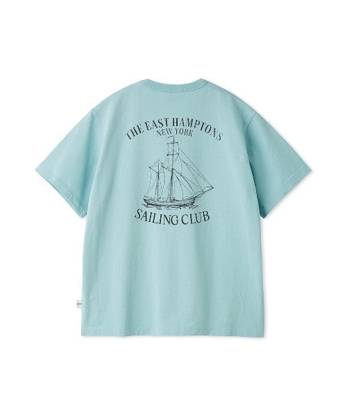 Mila Owen(ミラオーウェン)の「SAILING CLUBグラフィックTシャツ(Tシャツ/カットソー・レディース・ネイビー/ホワイト/ライトブルー・F)」の7枚目の写真