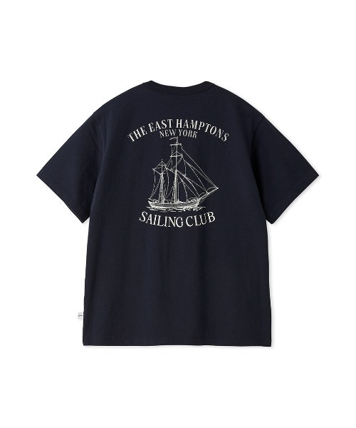 Mila Owen(ミラオーウェン)の「SAILING CLUBグラフィックTシャツ(Tシャツ/カットソー・レディース・ネイビー/ホワイト/ライトブルー・F)」の9枚目の写真
