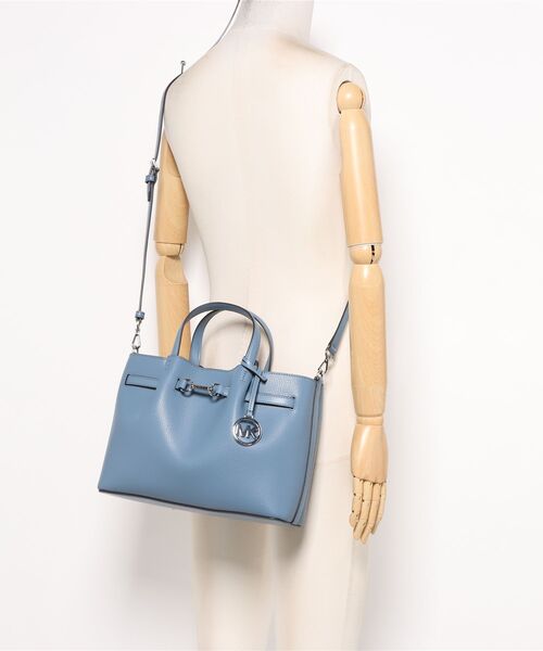 MICHAEL KORS（マイケルコース）の「CARSON センタージップ サッチェル ミディアム（ハンドバッグ・レディース・ブルー系・FREE）」の5枚目の写真